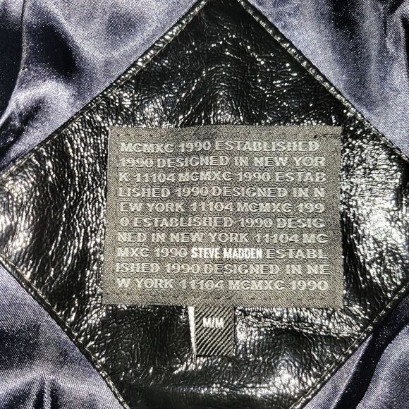 Steve Madden Navy & White Plaid Buffalo women's jacket - Picture 16 of 16